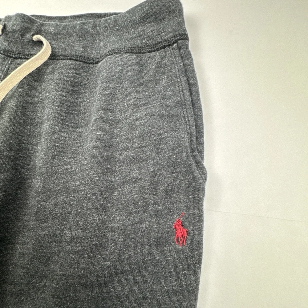 Polo Ralph Lauren Mens Sweatpants Medium Charcoal Heather Fleece Joggers Pony
